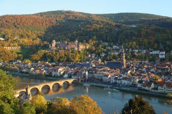 Heidelberger Altstadt, Aussicht vom Philosophenweg
